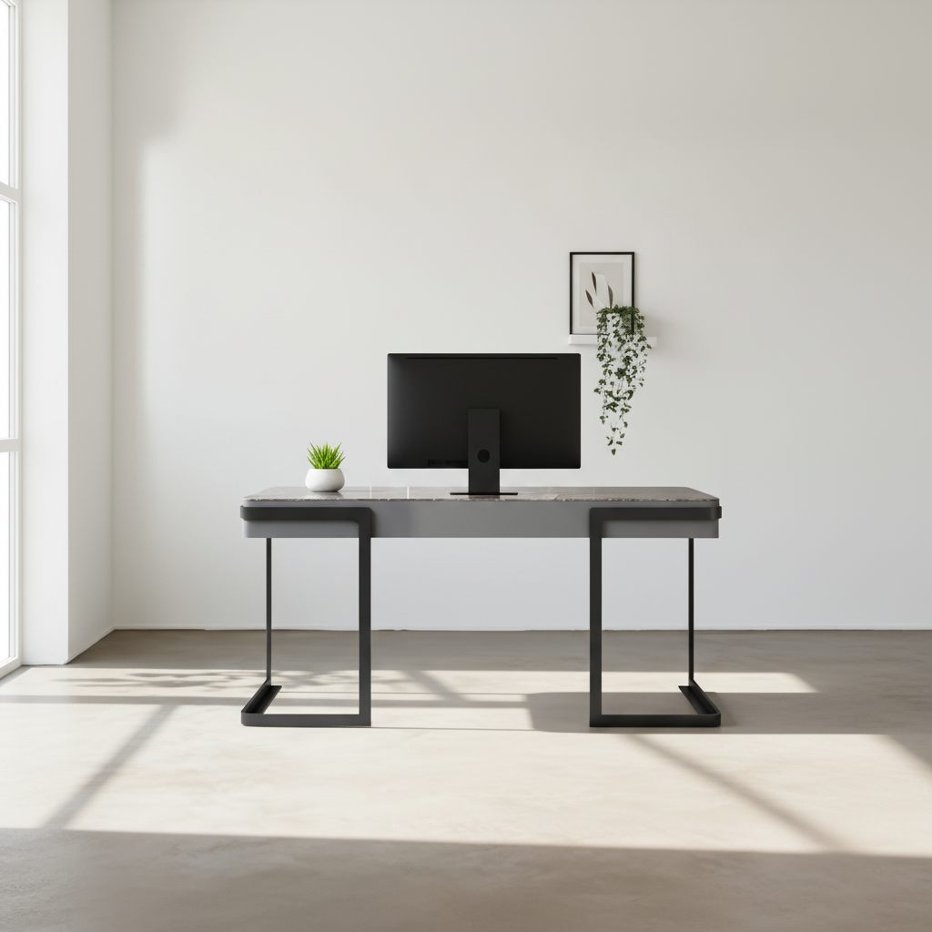 Hadley Office Desk, Sintered Stone