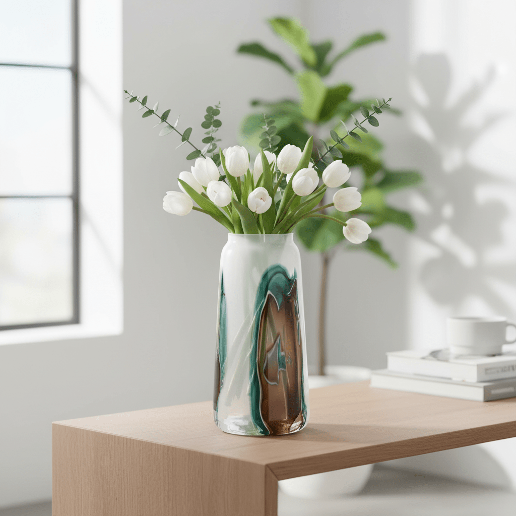 Hakan Tall Glass Vase