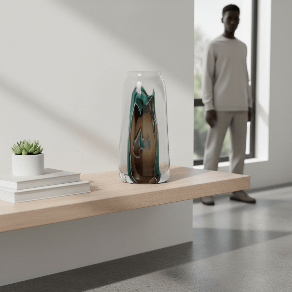 Hakan Tall Glass Vase
