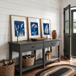Hallway Wall Art Indigo Cyanotype Botanical wall art displayed on a wall in a styled room — view 6
