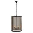 Hampstead Black Finish Large Pendant Light With Hints of Gold