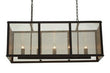 Hampstead Black Finish Wide Pendant Light With Hints of Gold