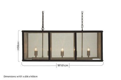 Hampstead Black Finish Wide Pendant Light With Hints of Gold