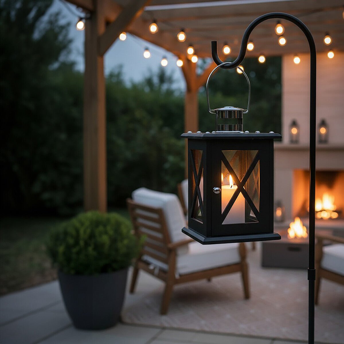 Hampstead Small Black Criss Cross Lantern.