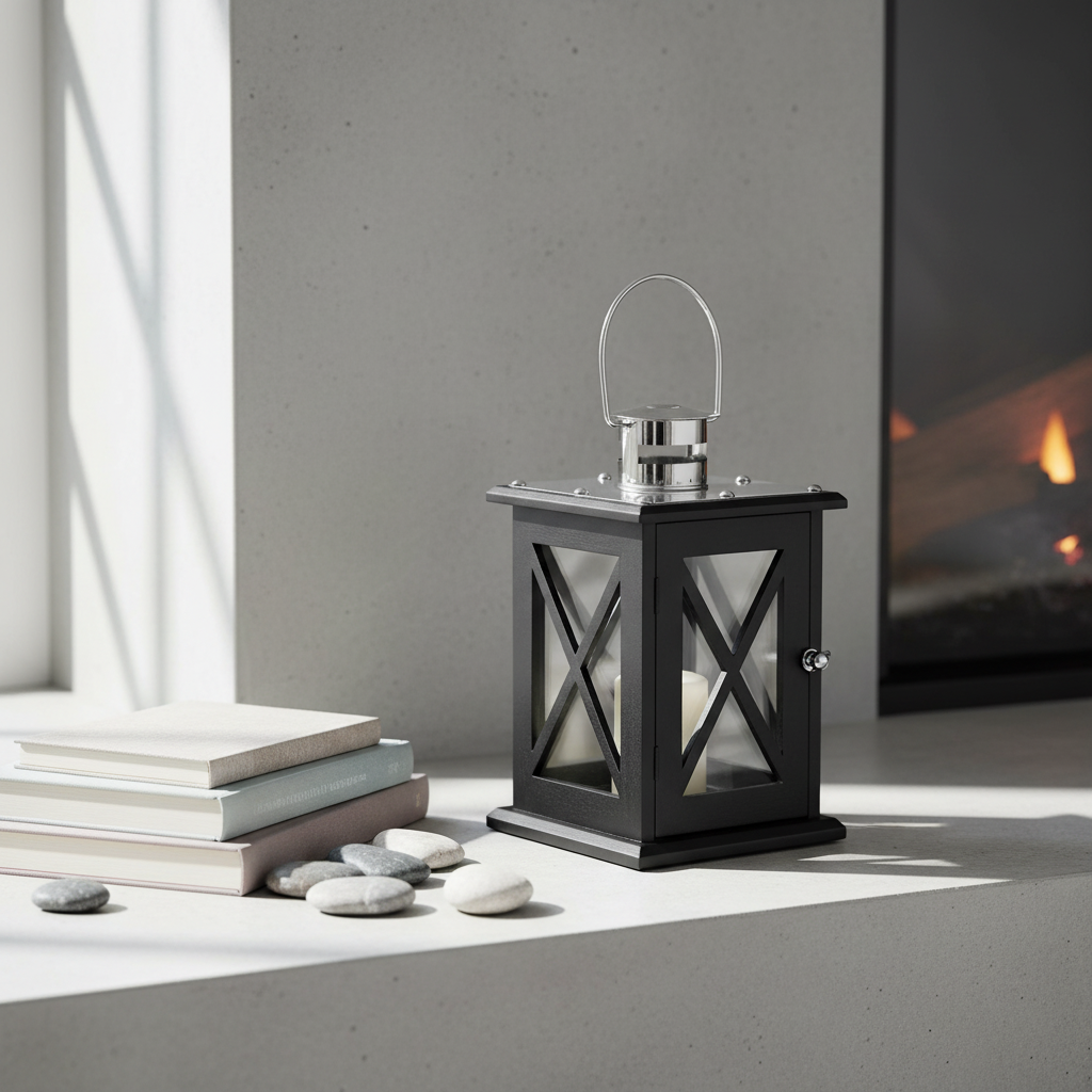 Hampstead Small Black Criss Cross Lantern.