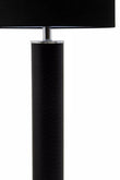 Hanah Black Snake Leather Effect Table Lamp with Chrome Base