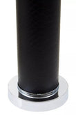 Hanah Black Snake Leather Effect Table Lamp with Chrome Base