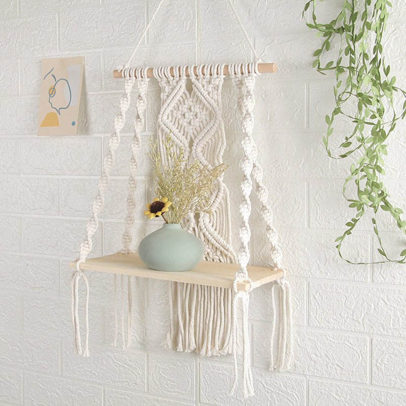Hand - Woven Tapestry Cotton Rope Wall Hanging