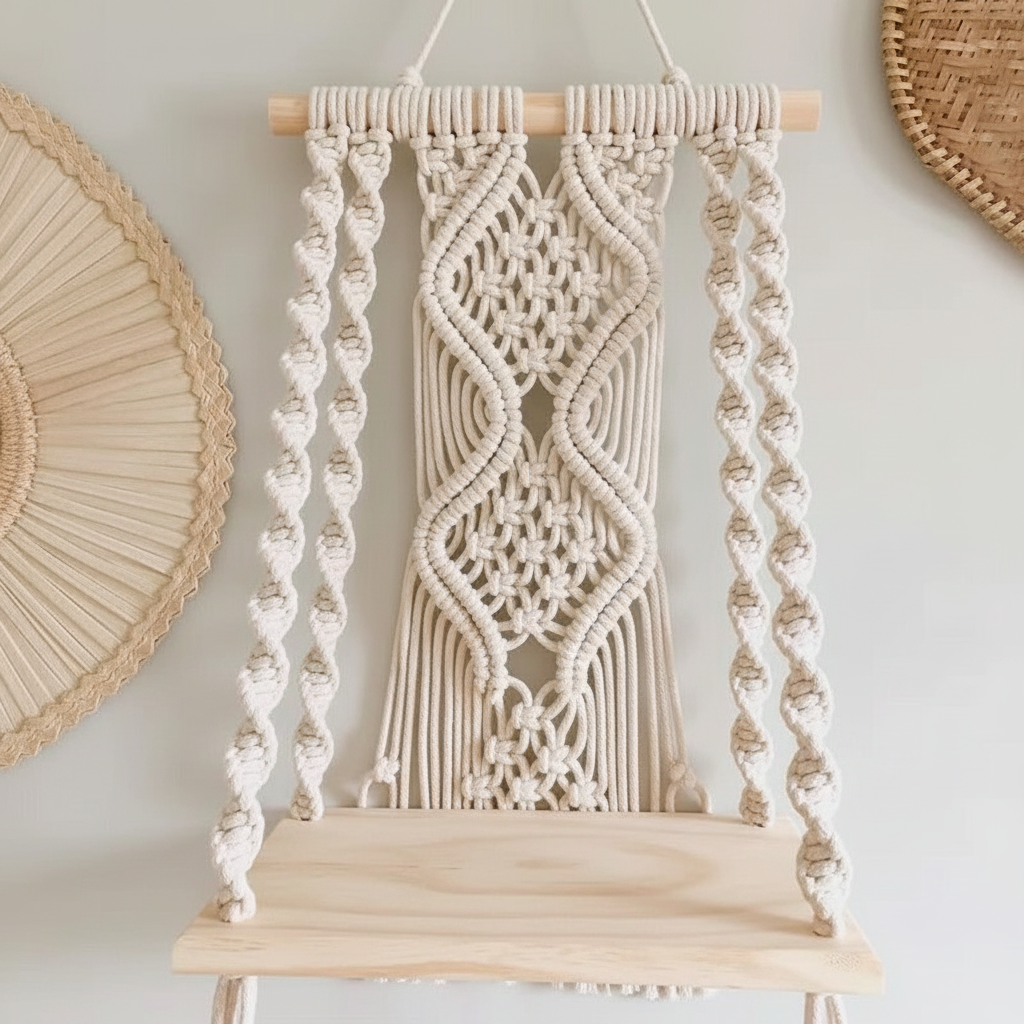 Hand-Woven Tapestry Cotton Rope Wall Hanging