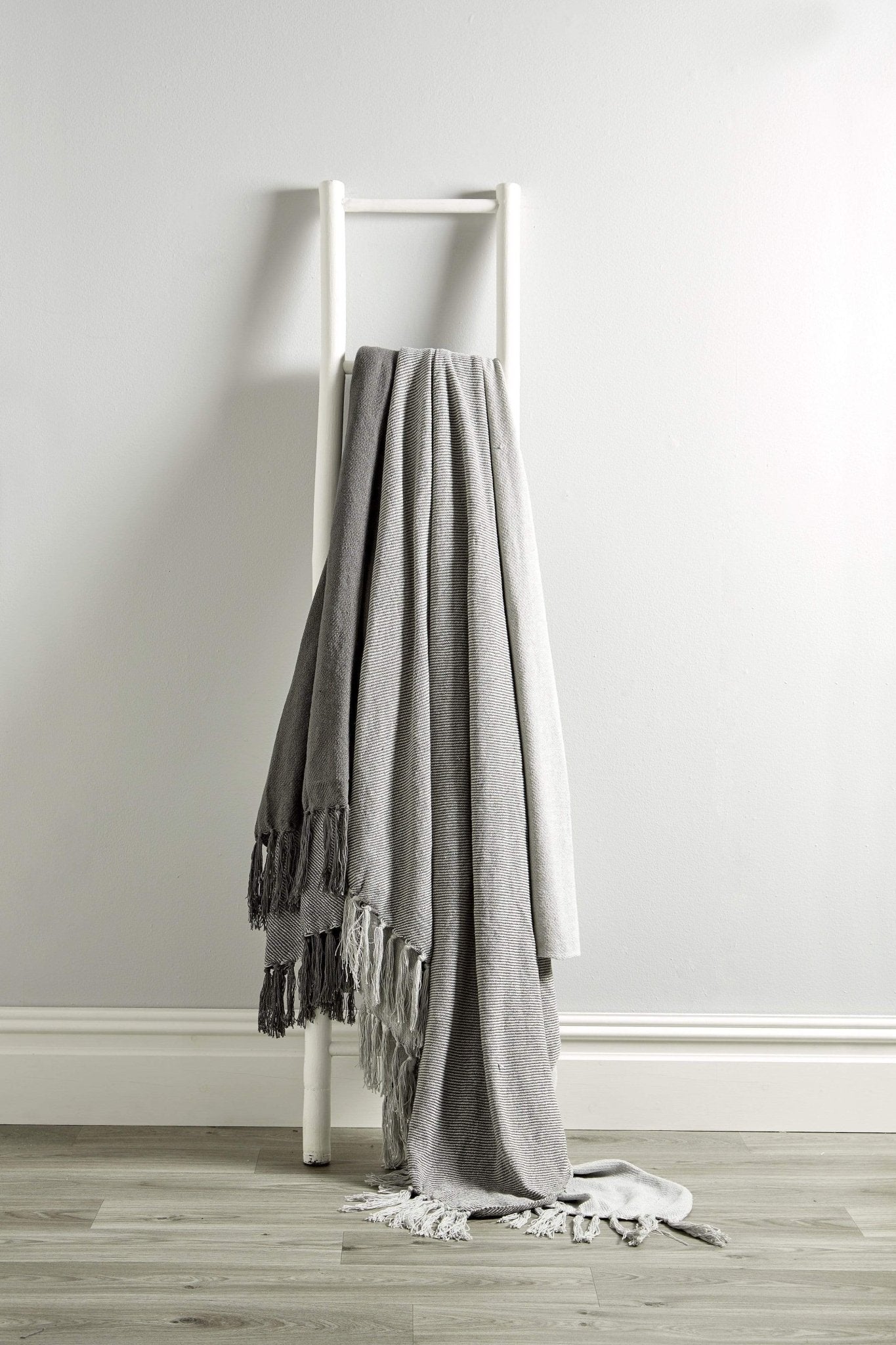 Handwoven Large Check Pure Indian Cotton Throw Blanket with Tassels Eco - Friendly Home Decor in Multiple Sizes