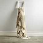 Handwoven Large Check Pure Indian Cotton Throw Blanket with Tassels Eco-Friendly Home Decor in Multiple Sizes