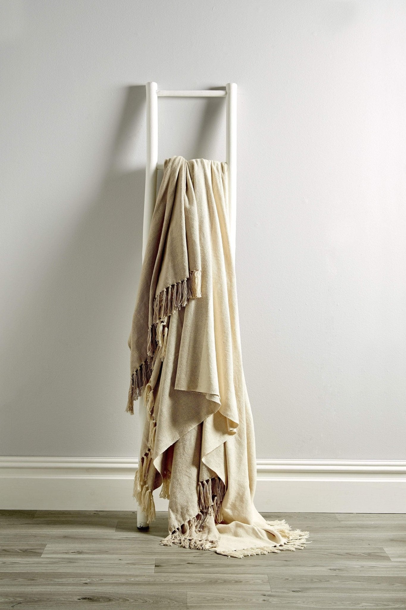 Handwoven Large Check Pure Indian Cotton Throw Blanket with Tassels Eco - Friendly Home Decor in Multiple Sizes