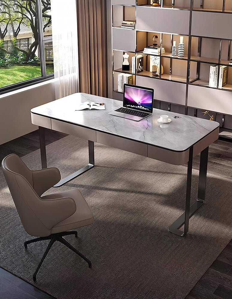 Hanna Office Desk, Sintered Stone