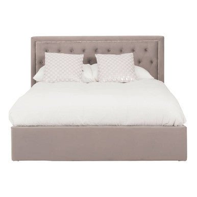 Hannah Grey Ottoman King Bed