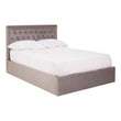 Hannah Grey Velvet Ottoman Bed Double