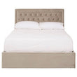 Hannah Mink Velvet Ottoman Double Bed