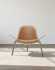 Hans Wegner CH07 Shell Chair, Brown & Oak