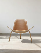 Hans Wegner CH07 Shell Chair, Brown & Oak