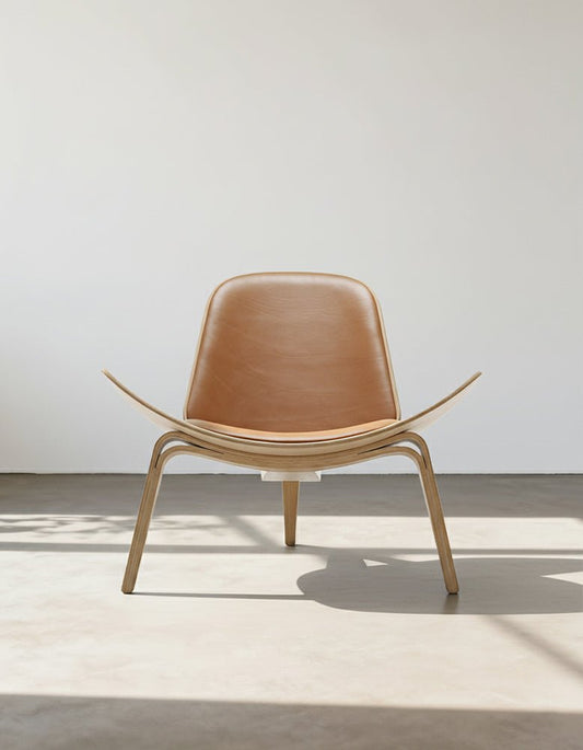 Hans Wegner CH07 Shell Chair, Brown & Oak