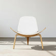 Hans Wegner CH07 Shell Chair, White & Oak