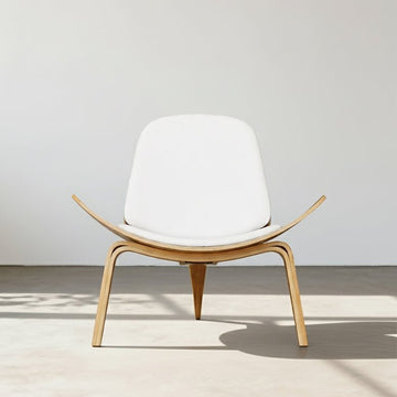 Hans Wegner CH07 Shell Chair, White & Oak