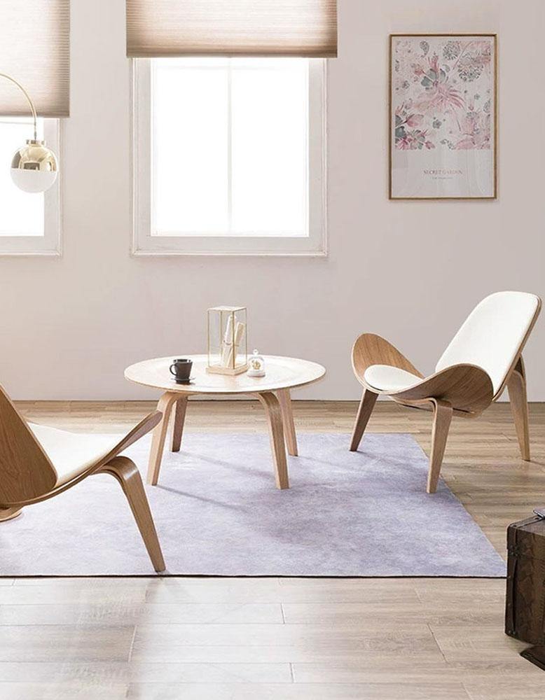Hans Wegner CH07 Shell Chair, White & Oak