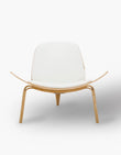 Hans Wegner CH07 Shell Chair, White & Oak