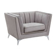 Hansa Grey Velvet Chair