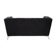 Hansa Two Seat Black Velvet Sofa
