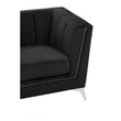 Hansa Two Seat Black Velvet Sofa