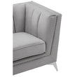 Hansa Two Seat Grey Velvet Sofa