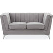 Hansa Two Seat Grey Velvet Sofa