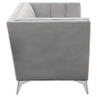 Hansa Two Seat Grey Velvet Sofa