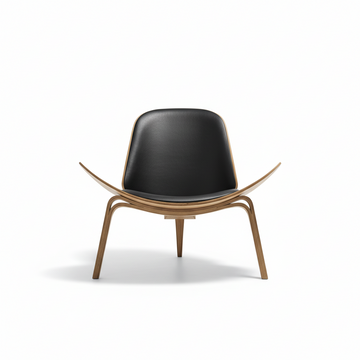 Hans Wegner CH07 Shell Chair, Black & Walnut