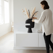 Hapax Abstract Large Black Vase