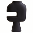 Hapax Abstract Large Black Vase