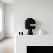 Hapax Abstract Large Black Vase