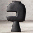 Hapax Abstract Large Black Vase