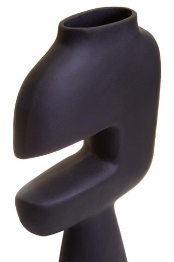 Hapax Abstract Large Black Vase