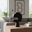Hapax Abstract Large Black Vase