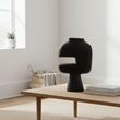 Hapax Abstract Large Black Vase