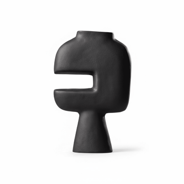 Hapax Abstract Large Black Vase