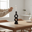 Hapax Large Black Candle Holder