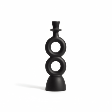 Hapax Large Black Candle Holder