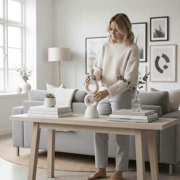 Hapax Large Cream Candle Holder