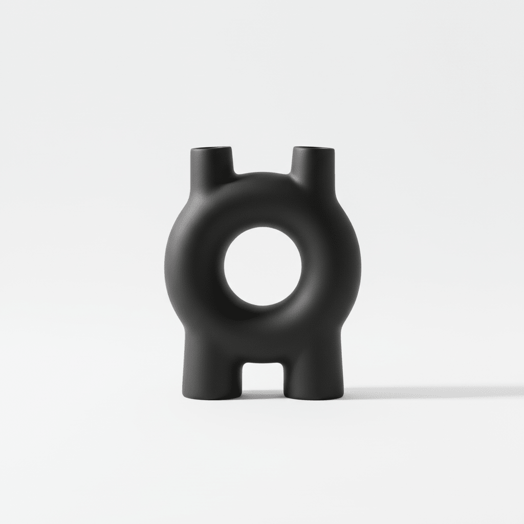 Hapax Small Black Candle Holder