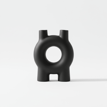 Hapax Small Black Candle Holder