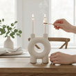 Hapax Small Cream Candle Holder
