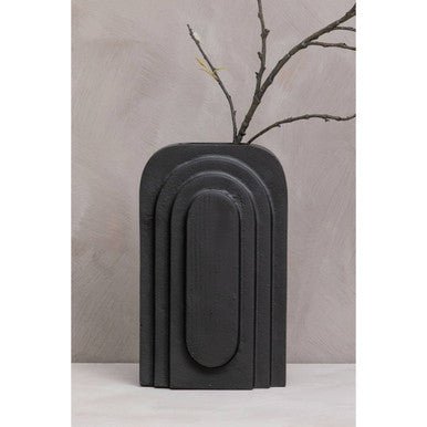 Hapax Tall Matt Black Finish Vase