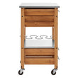Harlow Bamboo Four Drawer Kitchen Trolley
